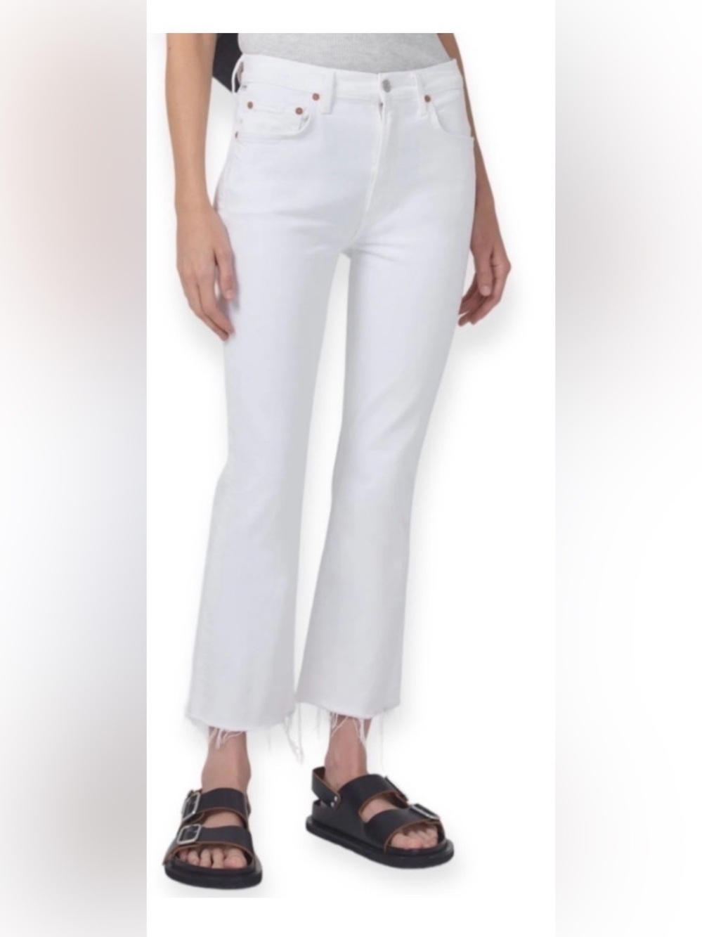 Citizens Of Humanity White ISOLA Straight Jeans - Picture 7 of 7